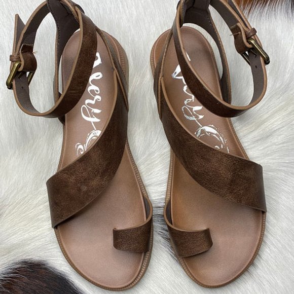 Very G Shoes - Tan (Brown) Steffy Strappy Sandals by Very G Shoes